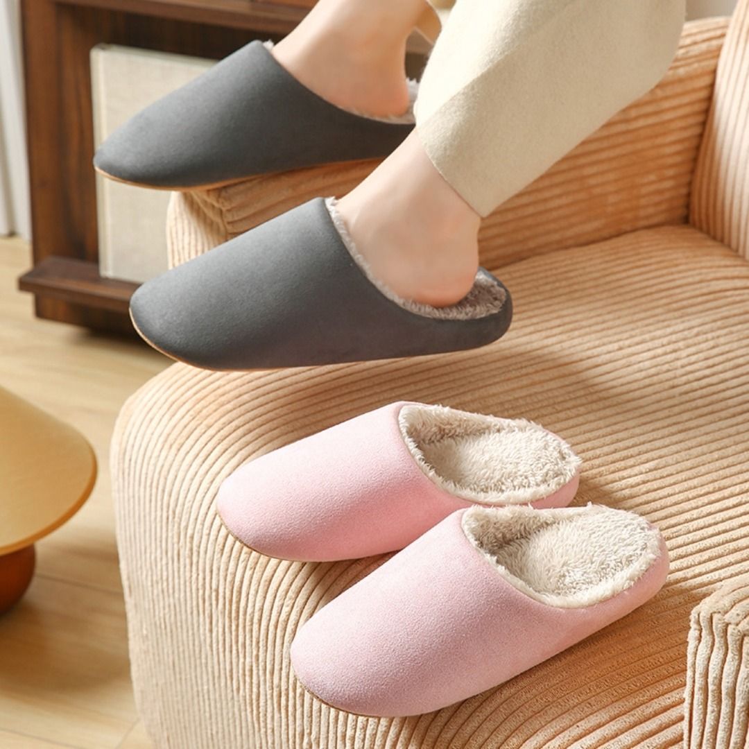 インテリア雑貨 もこもこ裏地の暖かルームスリッパ