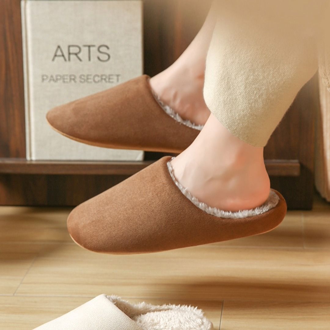 インテリア雑貨 もこもこ裏地の暖かルームスリッパ