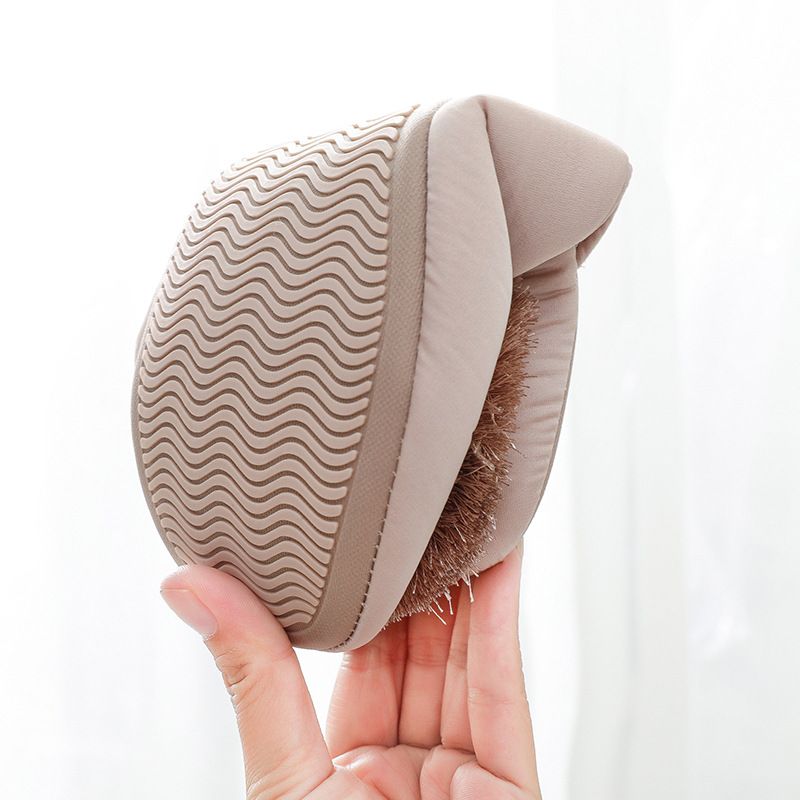 インテリア雑貨 ふわふわボンボン付き室内履きスリッパ