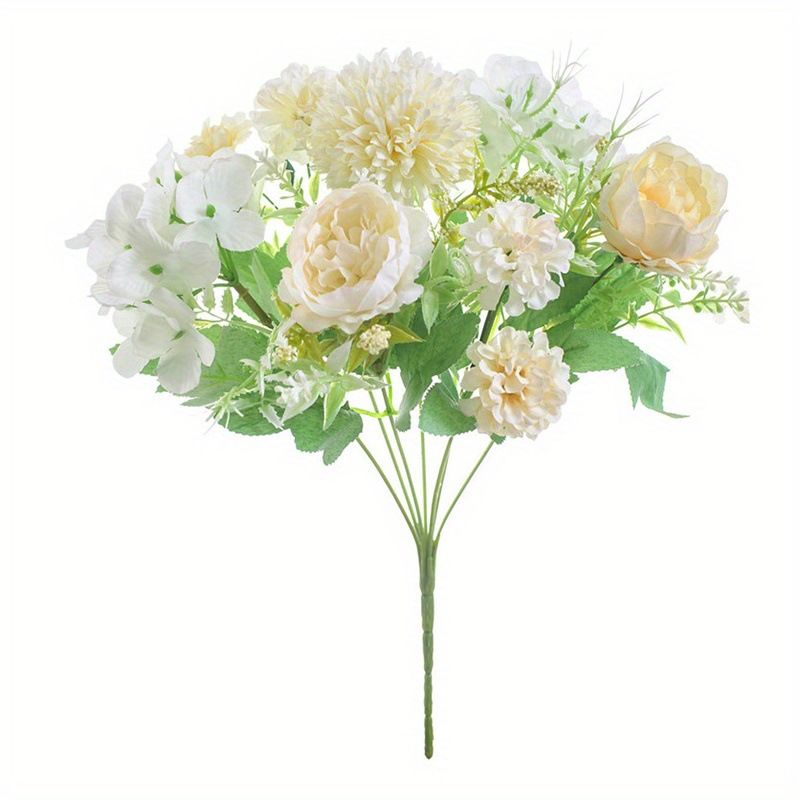 インテリア雑貨 季節のお花を束ねた優雅な造花ブーケセット