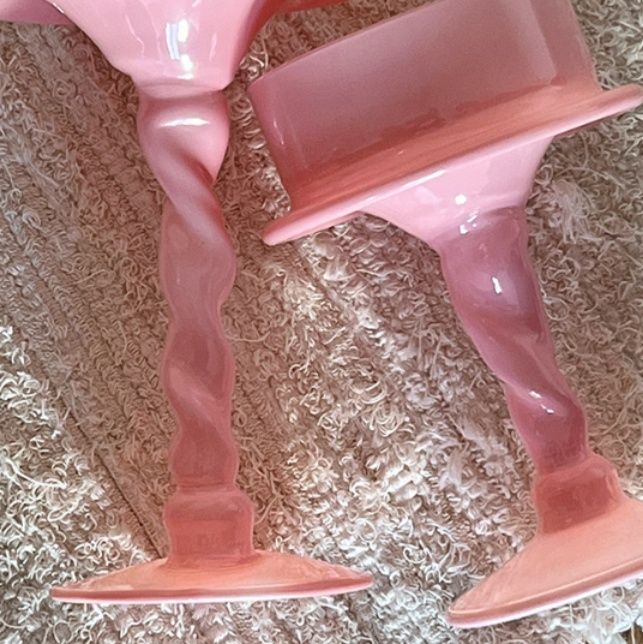 インテリア雑貨 螺旋脚付きキャンドルホルダーセット