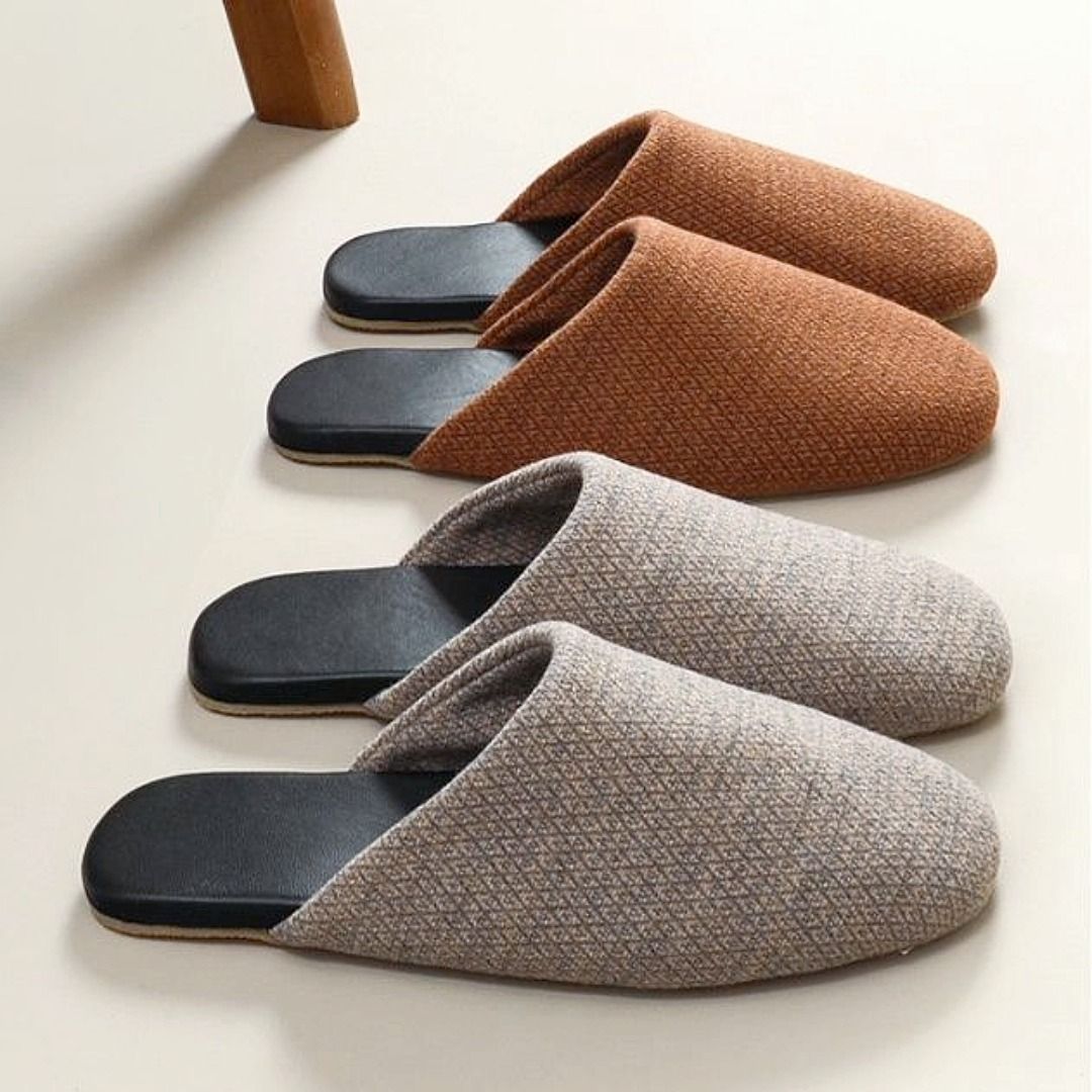インテリア雑貨 織り込み素材の快適室内用スリッパ