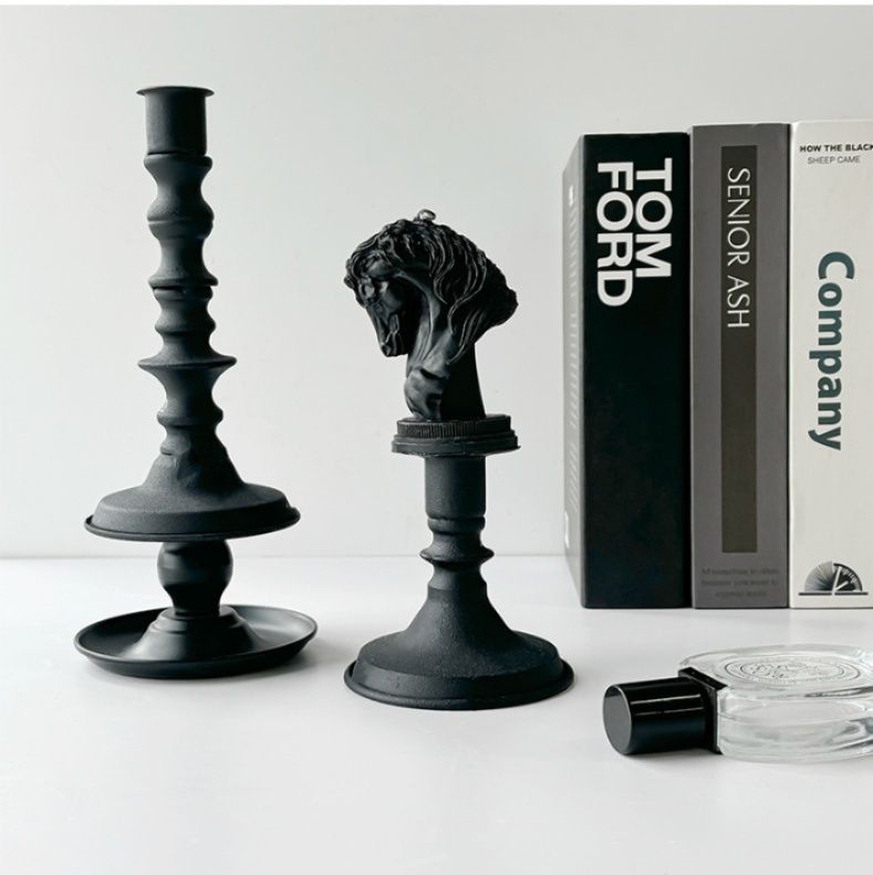 インテリア雑貨 古典様式馬頭彫刻装飾キャンドル