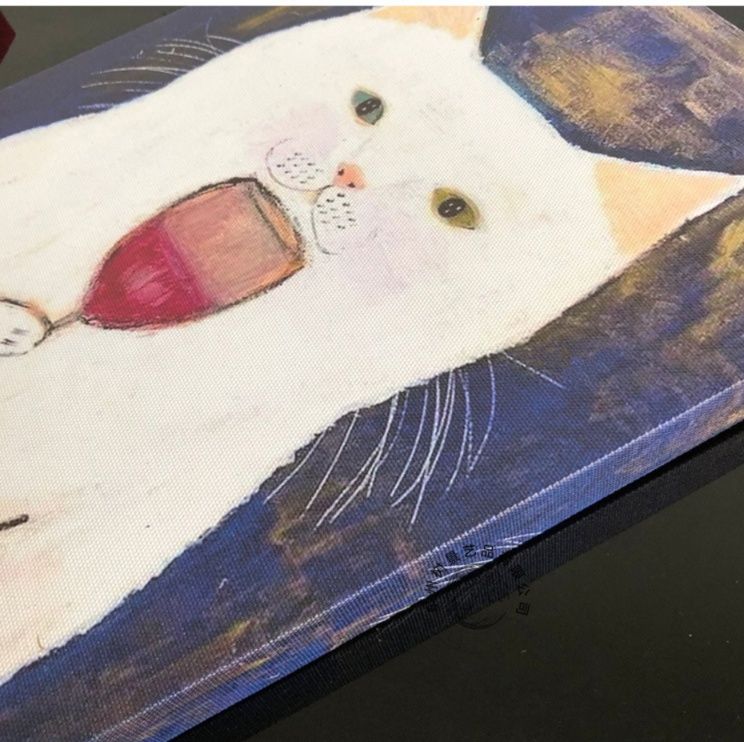 インテリア雑貨 優雅な猫たちのワインタイム ポスター 2枚組