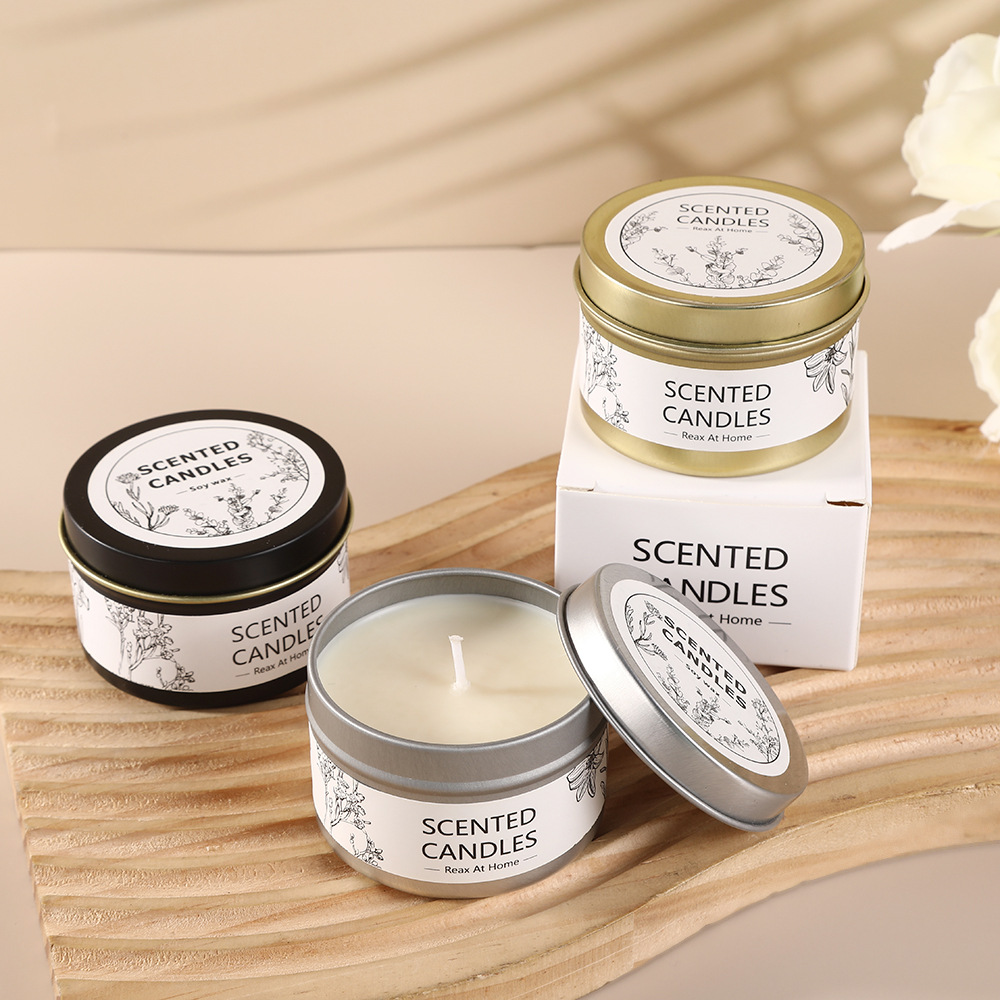 インテリア雑貨 香り広がる缶入りアロマキャンドル三点詰め合わせ