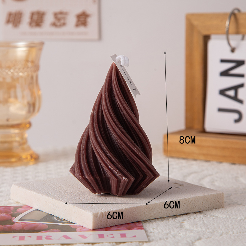 インテリア雑貨 螺旋ツイストデザイン装飾キャンドル