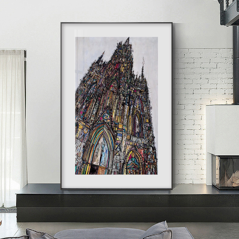 インテリア雑貨 光と祈りの大聖堂 建築アートポスター