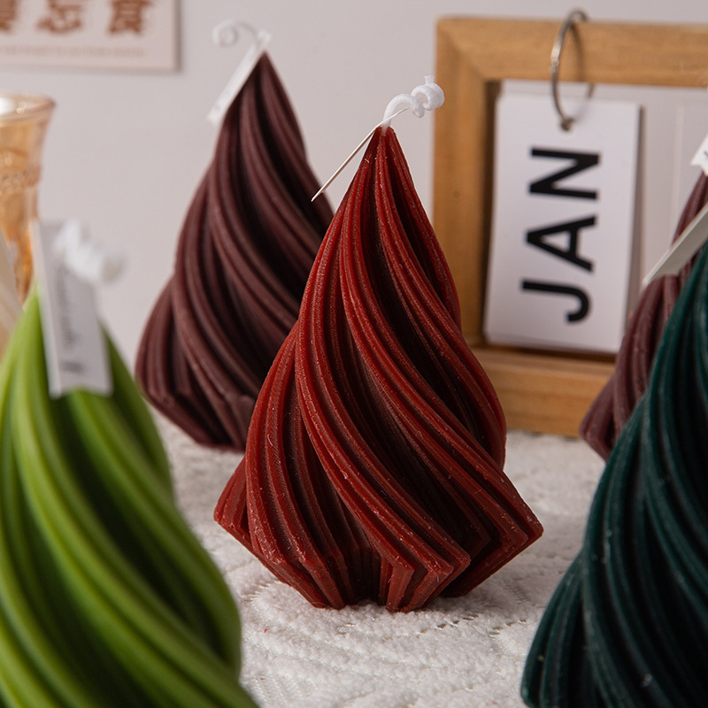 インテリア雑貨 螺旋ツイストデザイン装飾キャンドル