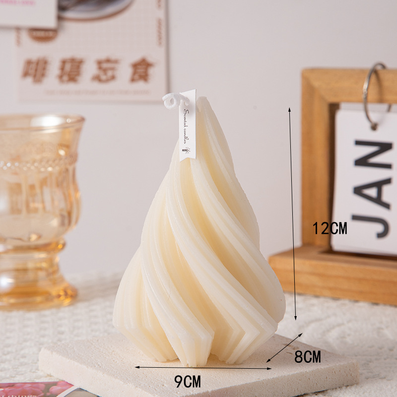 インテリア雑貨 螺旋ツイストデザイン装飾キャンドル