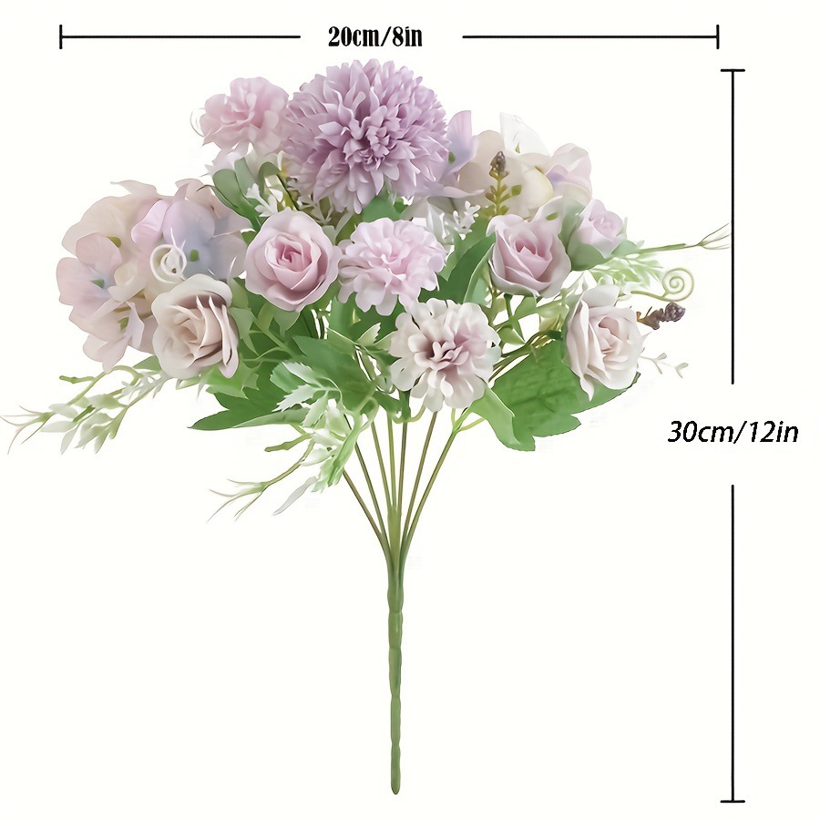 インテリア雑貨 季節のお花を束ねた優雅な造花ブーケセット