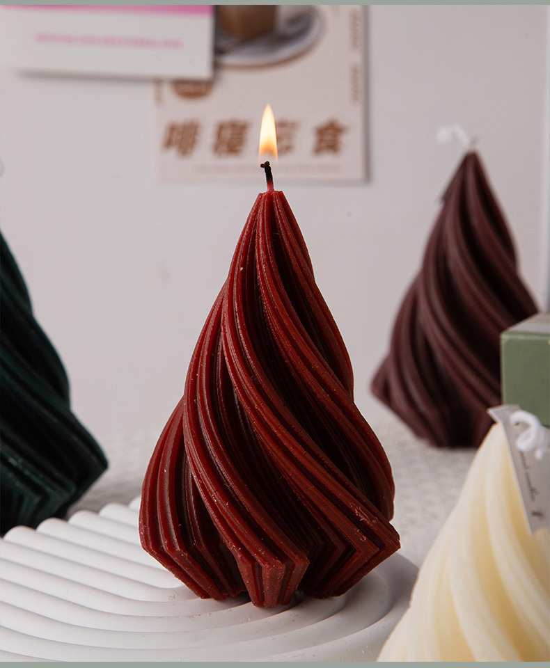 インテリア雑貨 螺旋ツイストデザイン装飾キャンドル