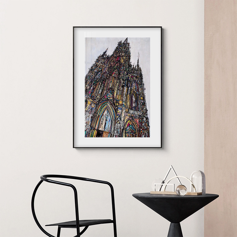 インテリア雑貨 光と祈りの大聖堂 建築アートポスター