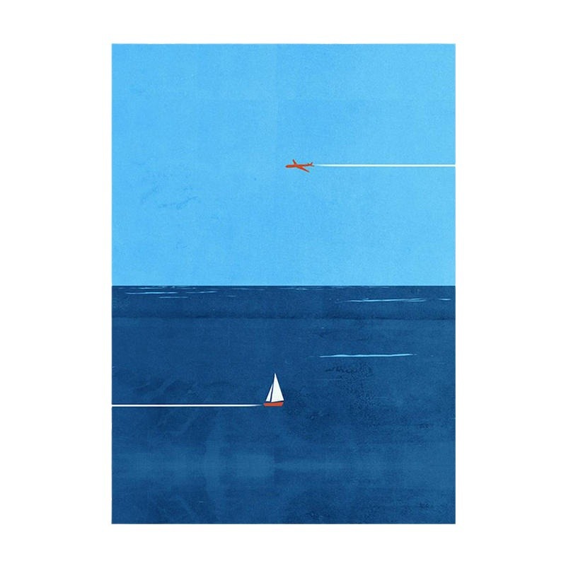 インテリア雑貨 海と空の境界 旅のアートポスター