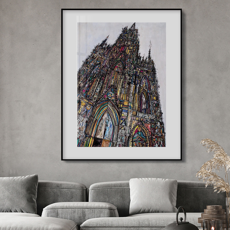 インテリア雑貨 光と祈りの大聖堂 建築アートポスター