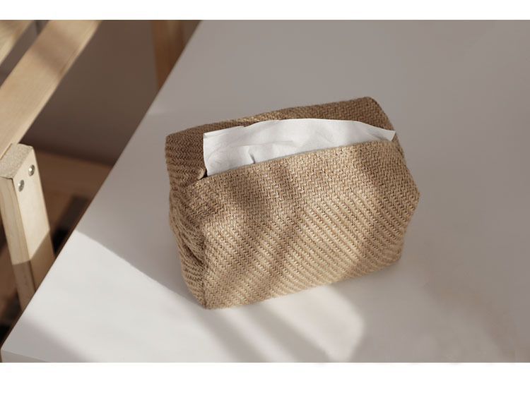 インテリア雑貨 天然素材編み込みティシュケース
