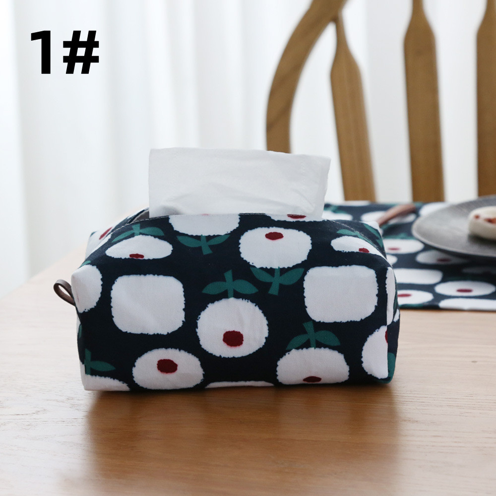 インテリア雑貨 花柄ティシュケース 取っ手付き かわいいティッシュカバー