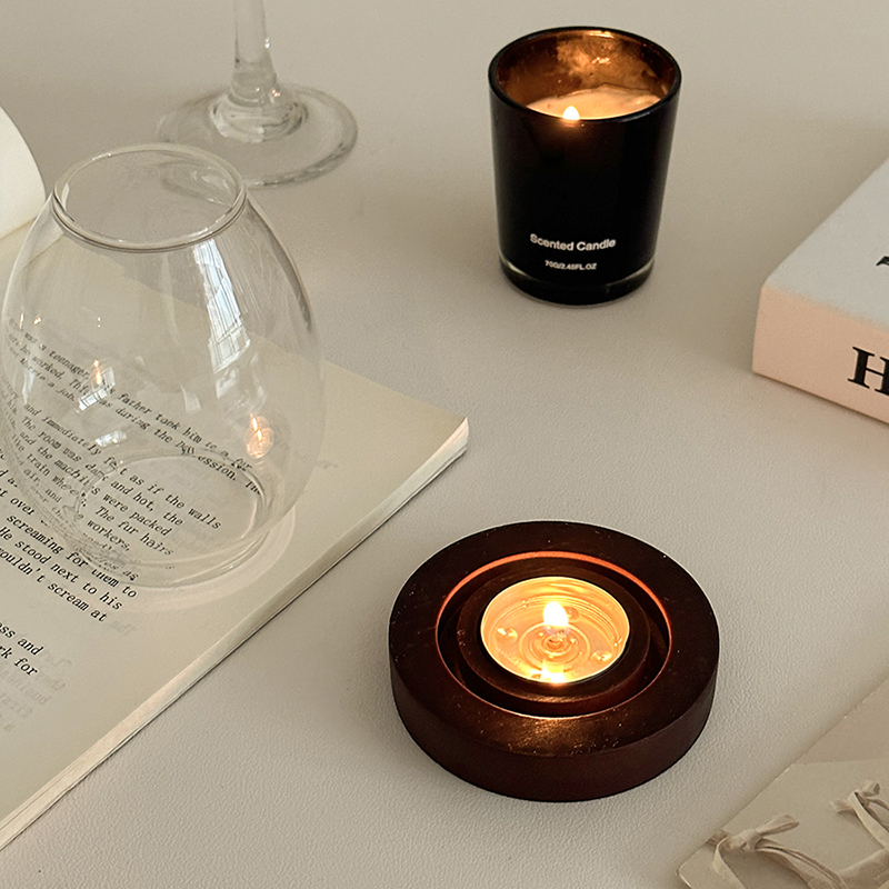 インテリア雑貨 透明ガラスドーム型アロマキャンドルホルダー