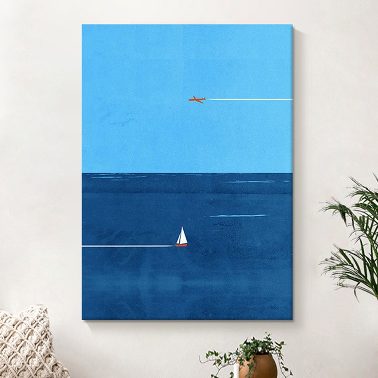インテリア雑貨 海と空の境界 旅のアートポスター