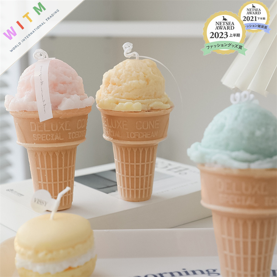 インテリア雑貨 可愛いアイスクリーム型香りキャンドル