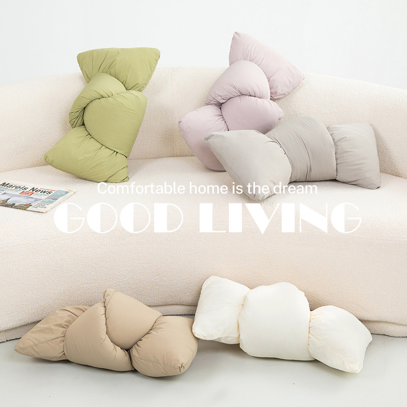 インテリア雑貨 結び目風やわらか抱き枕クッション