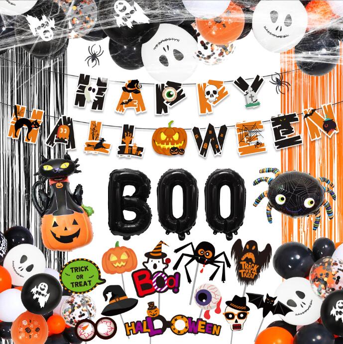 インテリア雑貨 ハロウィン壁掛け風船装飾セット パーティー飾り付け