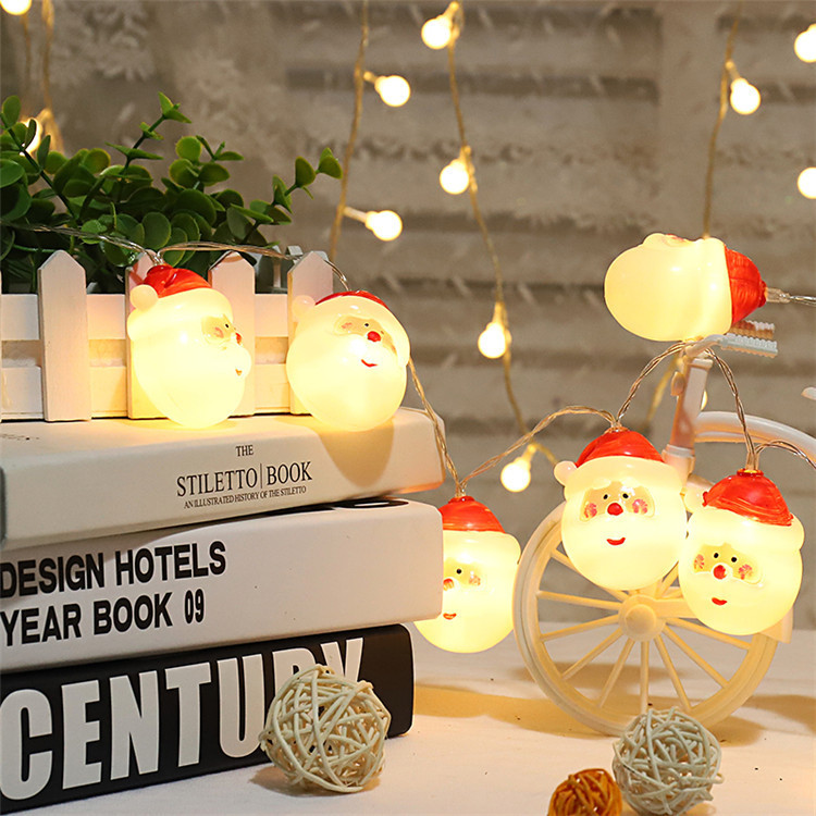 インテリア雑貨 聖夜を彩るサンタライトの壁掛けガーランド
