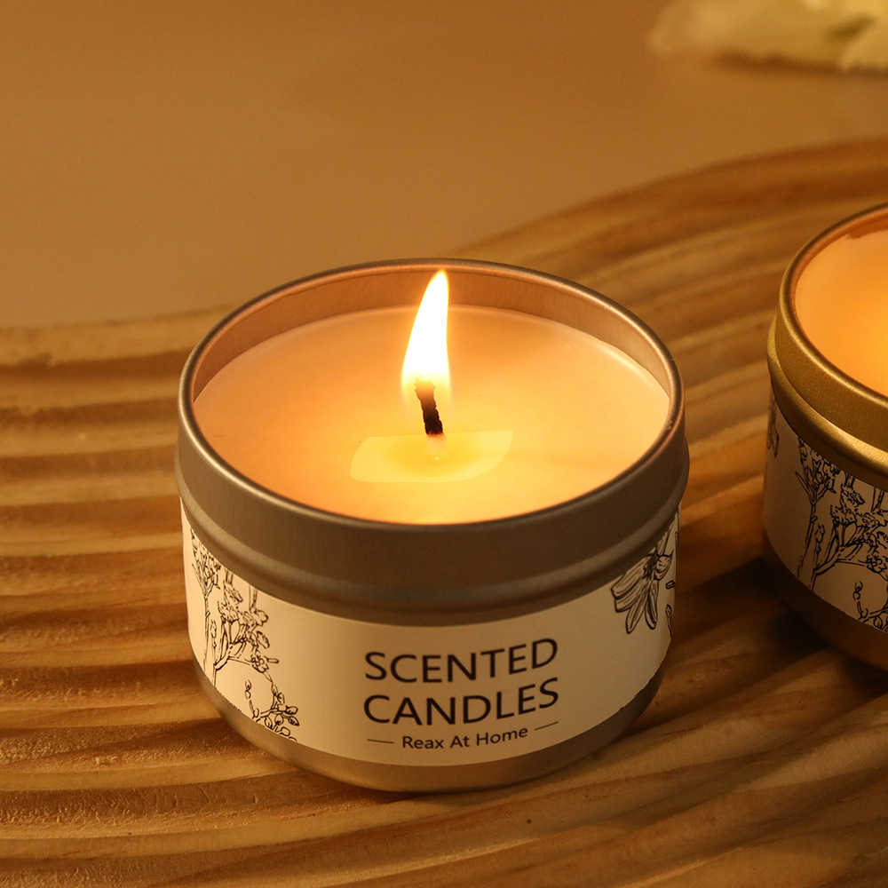 インテリア雑貨 香り広がる缶入りアロマキャンドル三点詰め合わせ