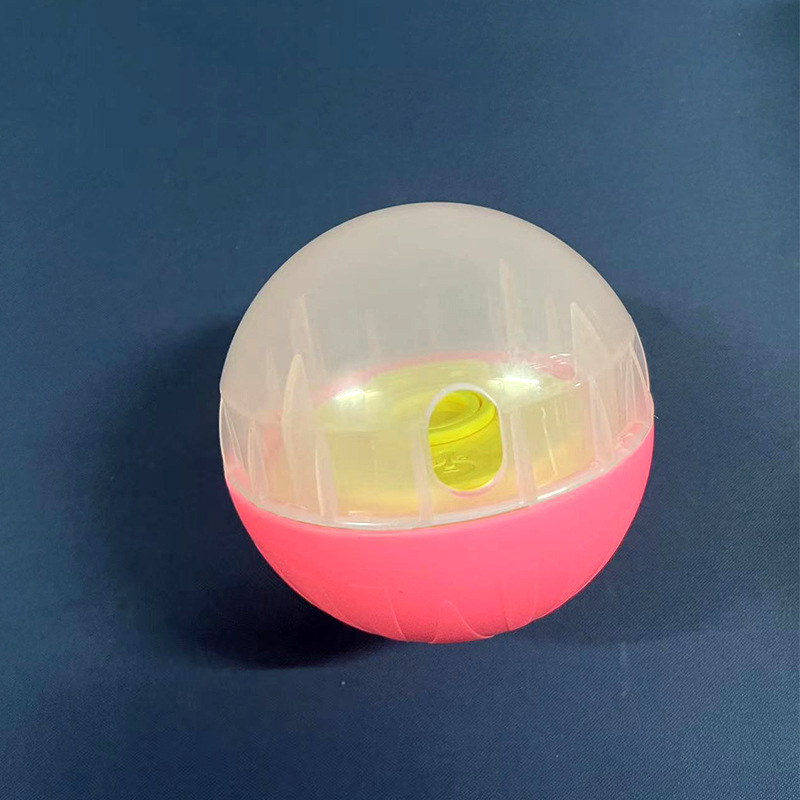 犬のおもちゃ おやつ入れ機能付き透明半球ボール