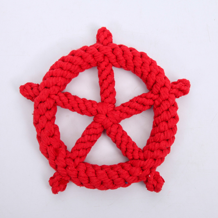 犬のおもちゃ ロープ編み込み噛むおもちゃ