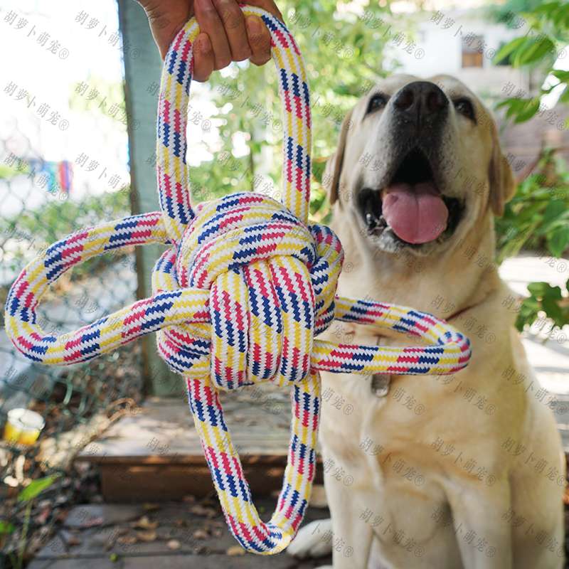 犬のおもちゃ  愛犬とのふれあい結び目ロープ