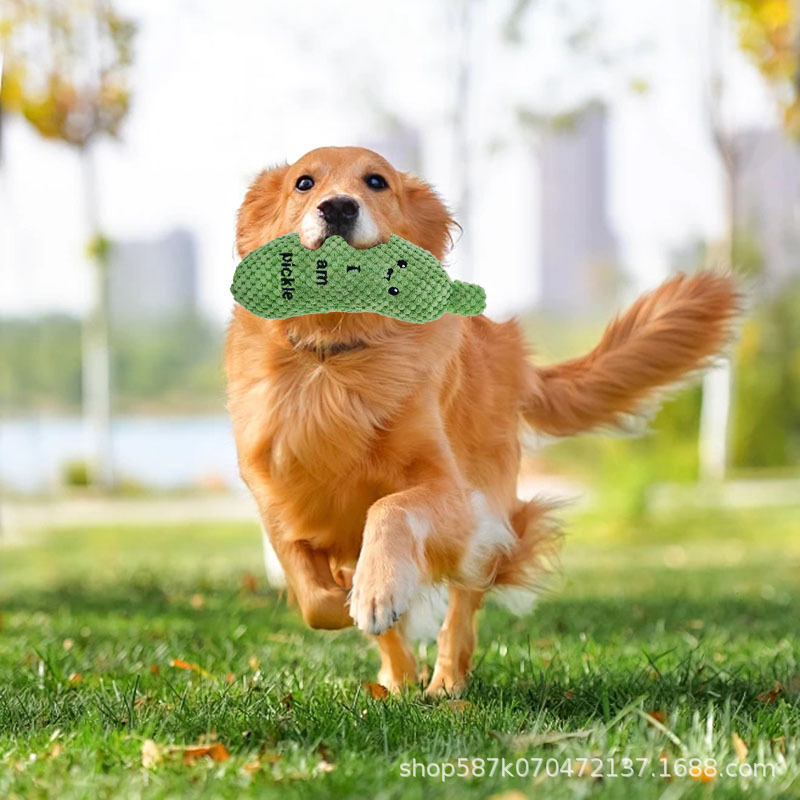 犬のおもちゃ もこもこ野菜のきゅうり音鳴りおもちゃ