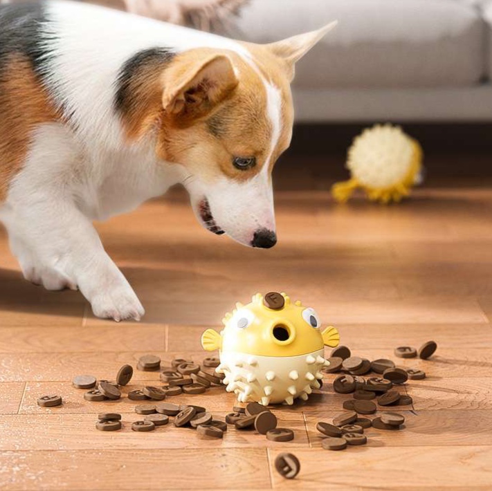 犬 おもちゃ ボール | フグ型ペット噛むおもちゃボール