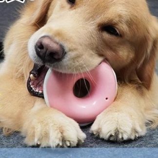 犬のおもちゃ 全天候ドーナツ歯磨きおもちゃ