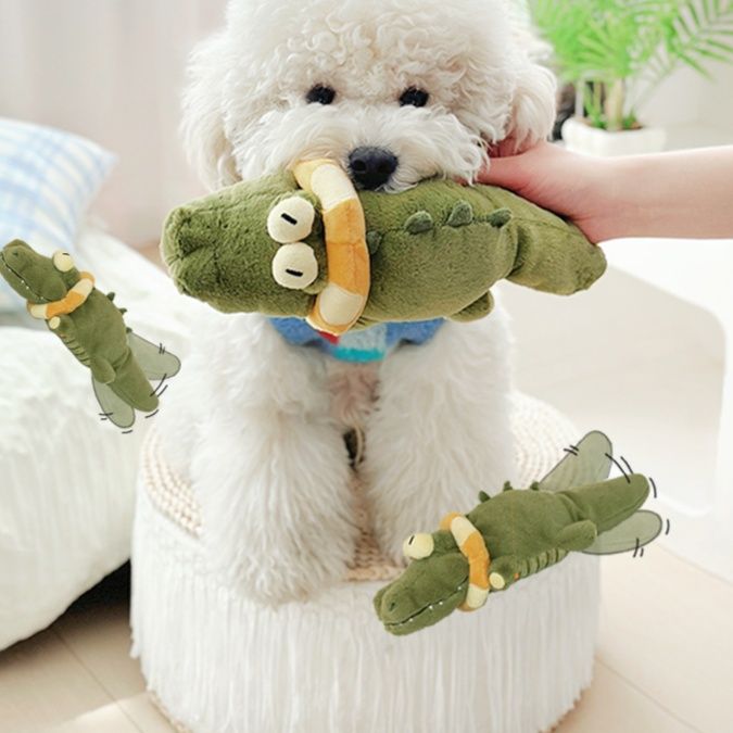 犬のおもちゃ わにくんもぐもぐぬいぐるみ