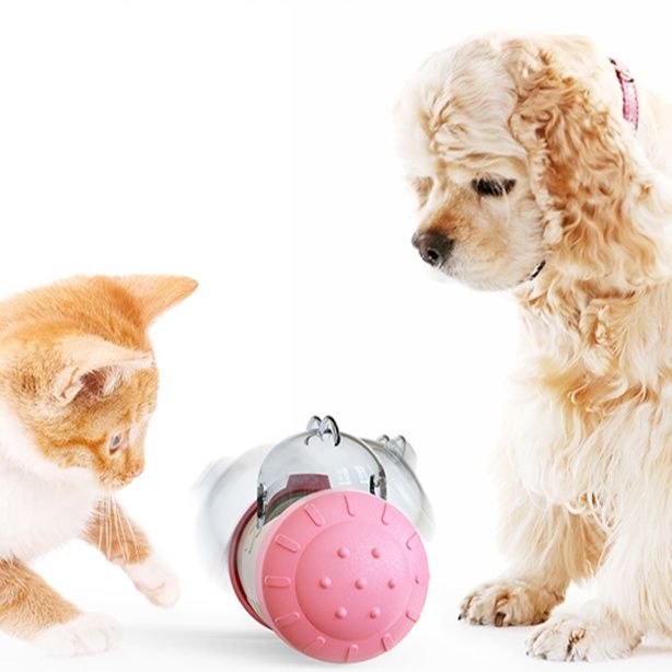 犬のおもちゃ 自動転がりおやつディスペンサー