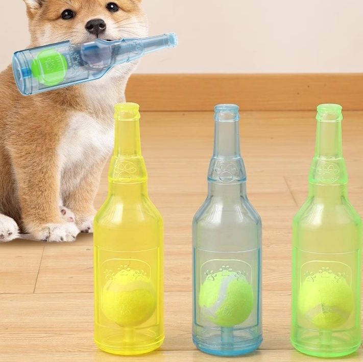 犬のおもちゃ 瓶型かみかみおもちゃ