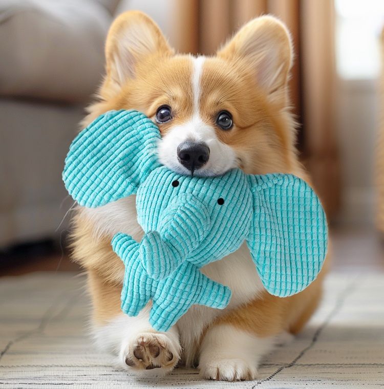 犬のおもちゃ ぞうさんふれんず 鳴き笛ぬいぐるみ