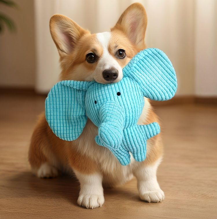 犬のおもちゃ ぞうさんふれんず 鳴き笛ぬいぐるみ