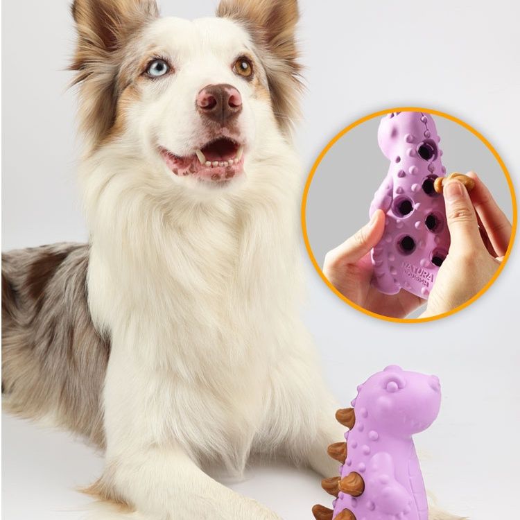 犬のおもちゃ 多機能歯磨き知育玩具恐竜型