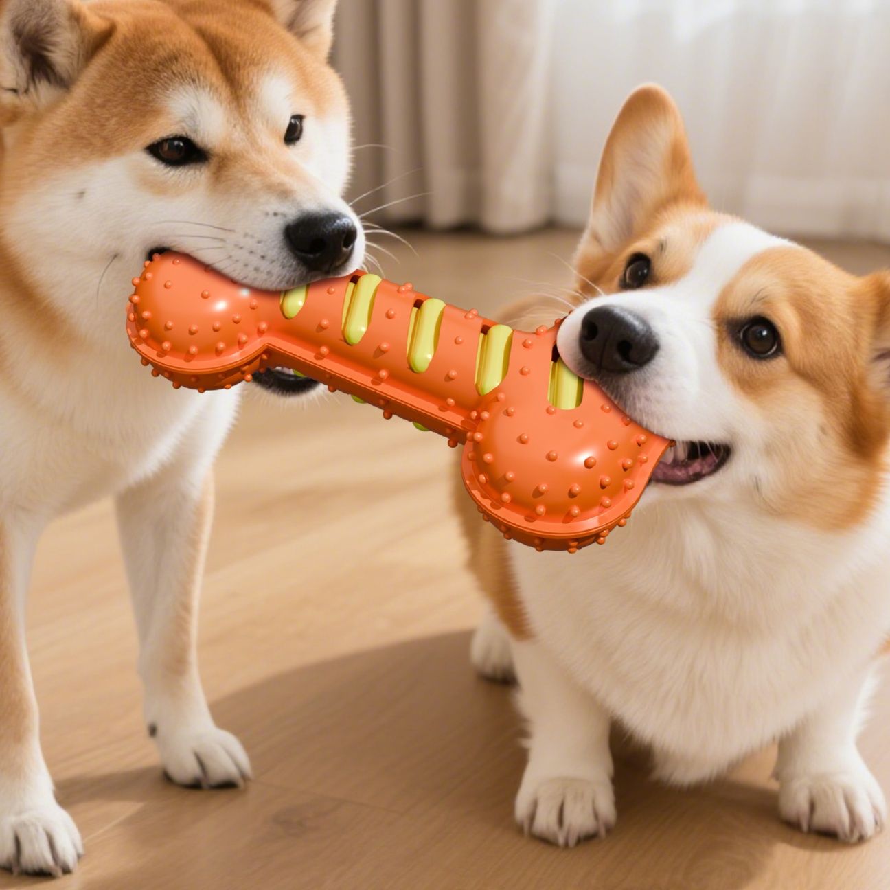 犬のおもちゃ わんちゃん大喜び骨型歯磨きおもちゃ