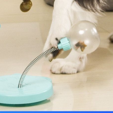 犬のおもちゃ 回転式知育給餌器 舌先運動促進玩具