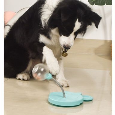 犬のおもちゃ 回転式知育給餌器 舌先運動促進玩具