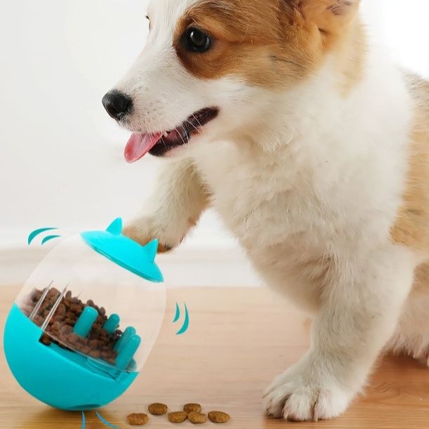 犬のおもちゃ ゆらゆら不倒起き上がり知育餌入れ器