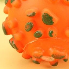 犬のおもちゃ 足印模様発声球体噛み心地抜群玩具