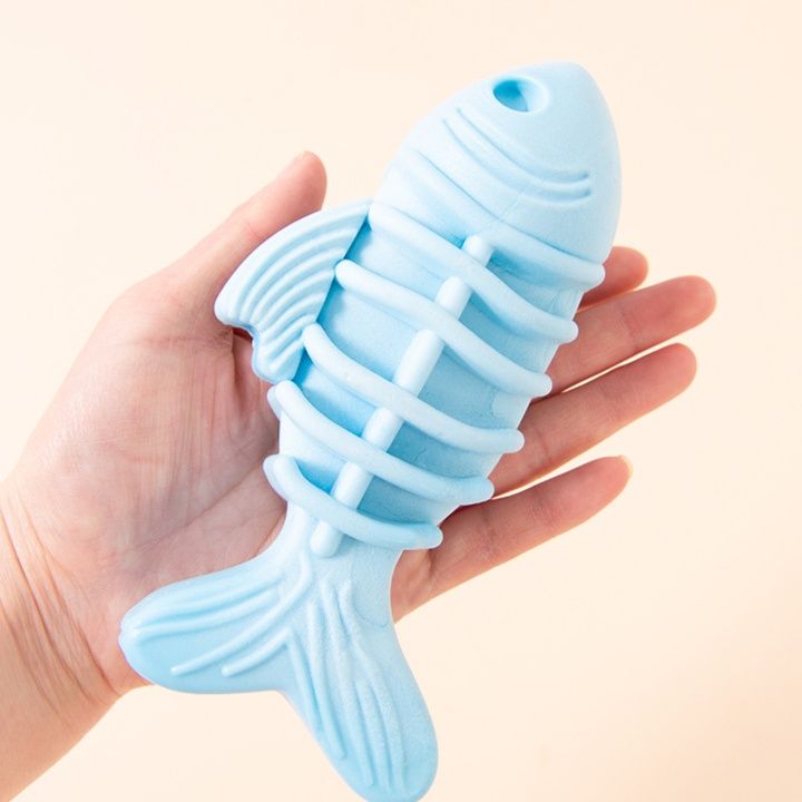 犬のおもちゃ 魚の骨型歯磨き耐久噛み応え玩具