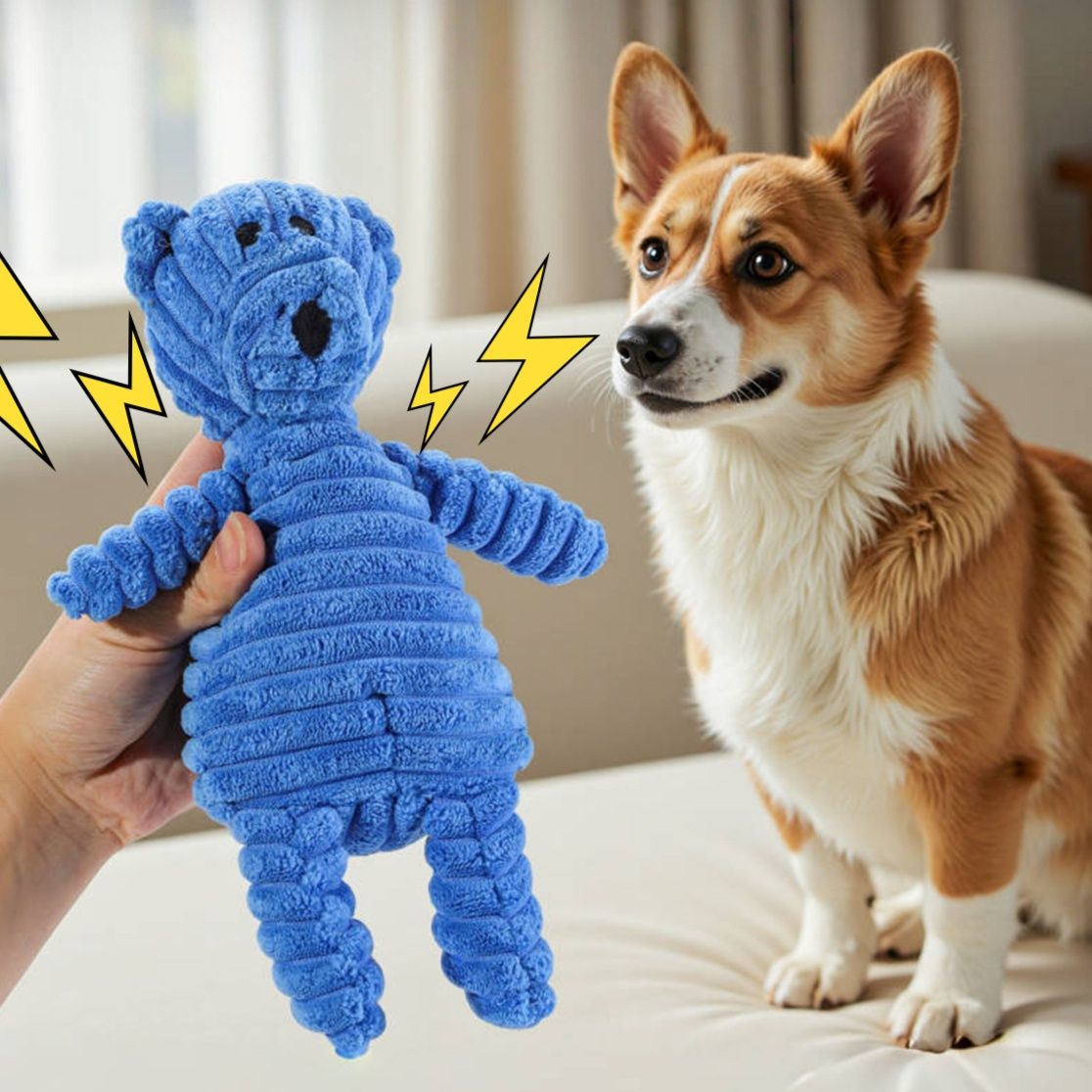 犬のおもちゃ 音の出る仲良し動物ぬいぐるみセット