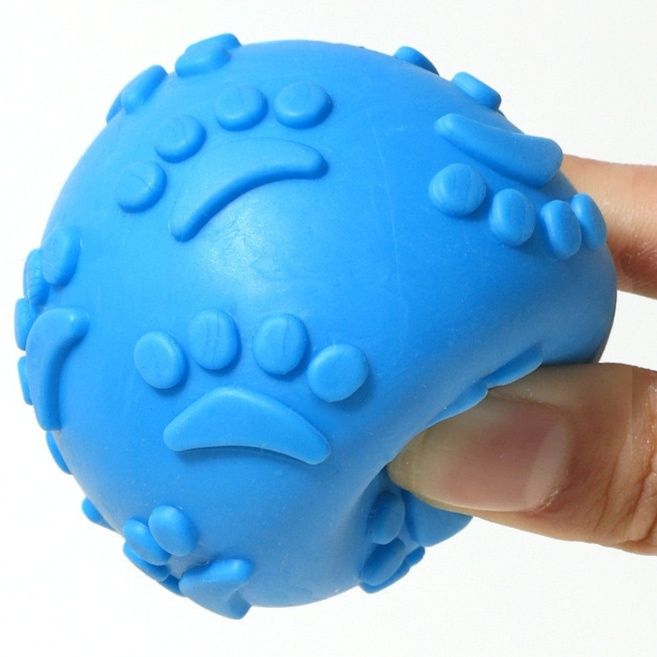 犬のおもちゃ 肉球模様の弾力ゴムボール噛むおもちゃ