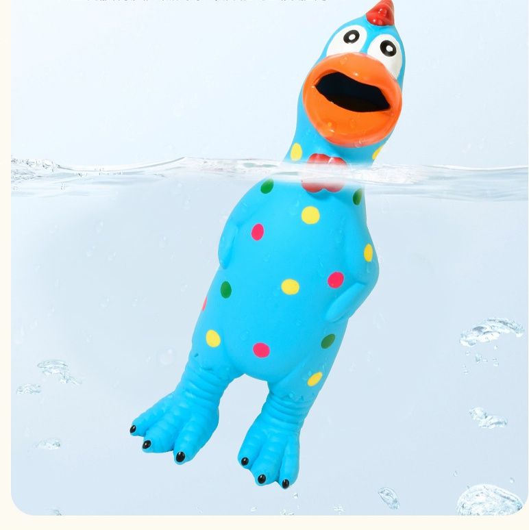 犬のおもちゃ 恐竜型鳴き声付き柔軟噛みごたえ玩具