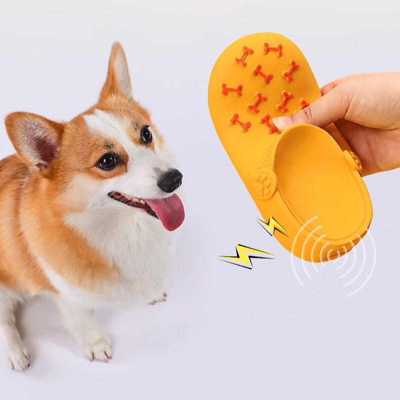 犬のおもちゃ 靴型発声乳膠歯磨き噛むおもちゃ