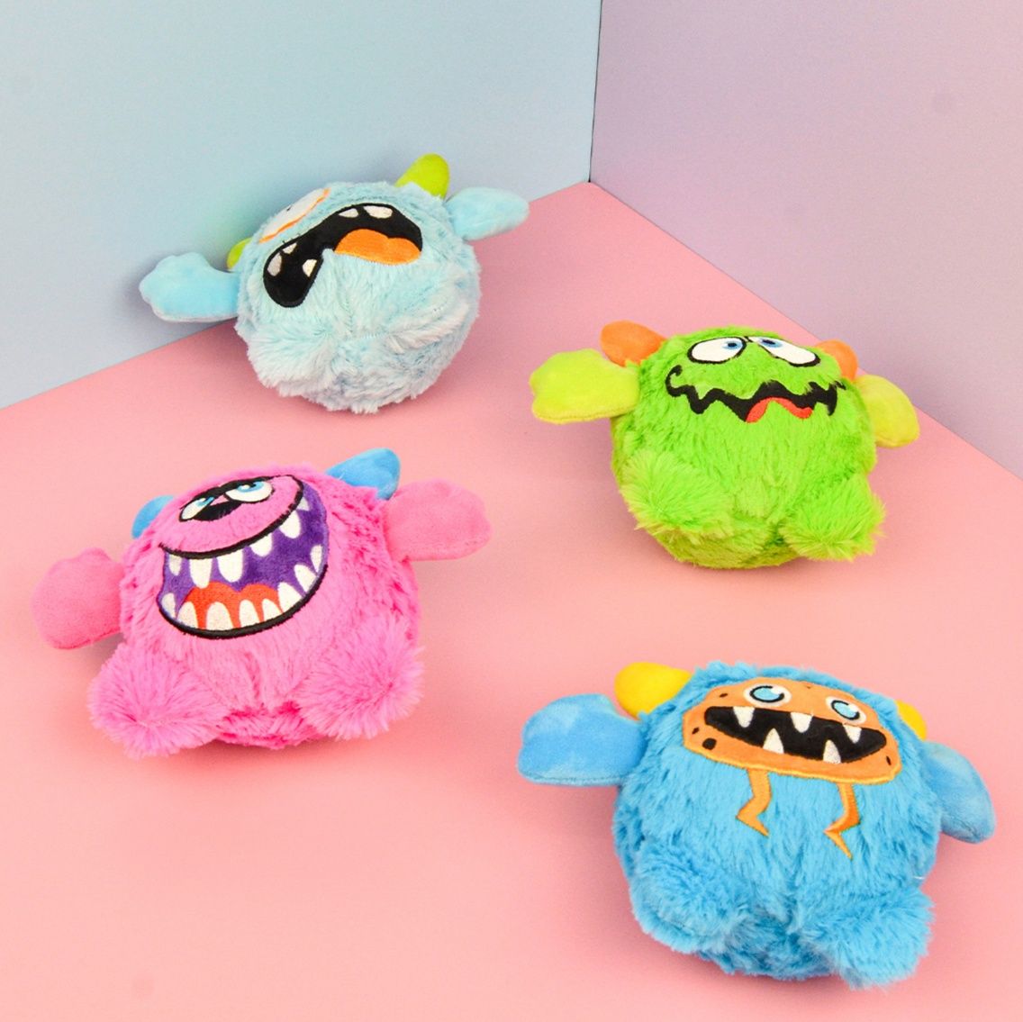 犬のおもちゃ もふもふ怪獣鳴き笛入りぬいぐるみ玩具